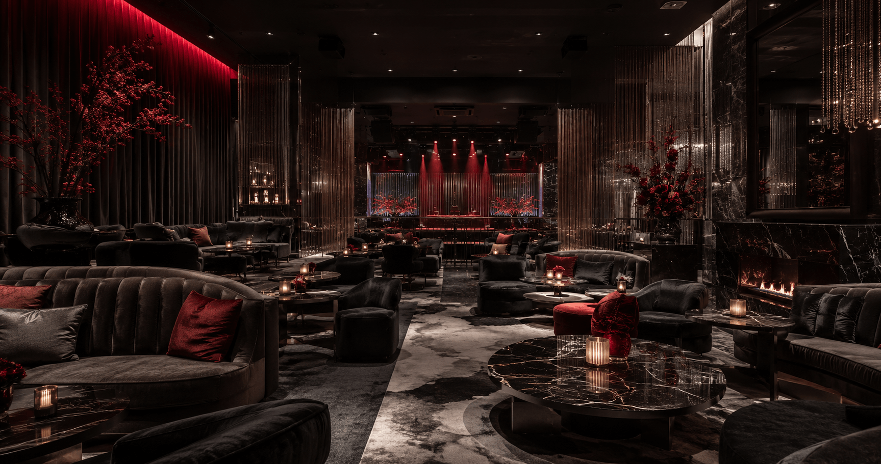 Sophisticated lounge interior with premium seating, ambient lighting, and a refined atmosphere.